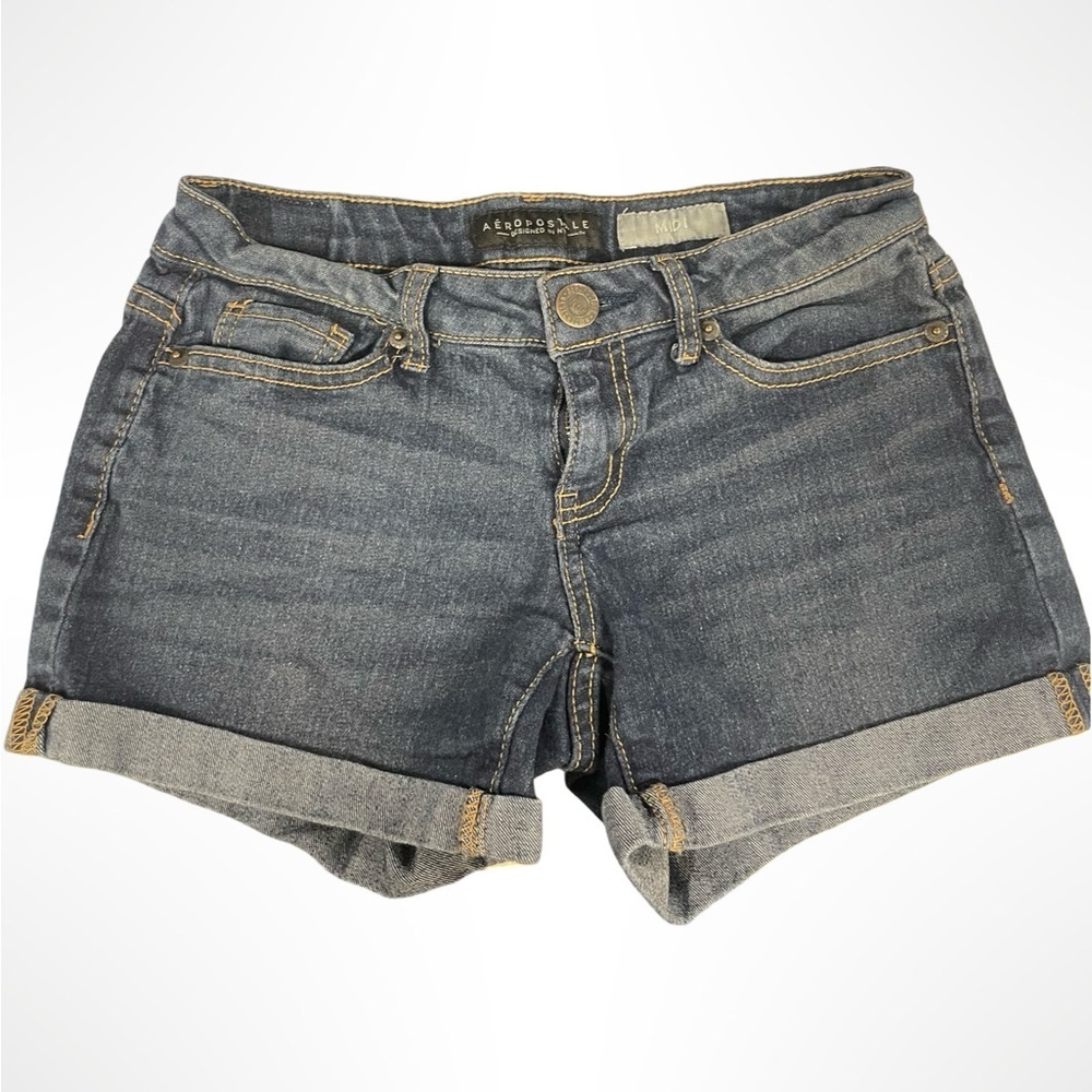 Aeropostale Womens Midi Denim Shorts size 00